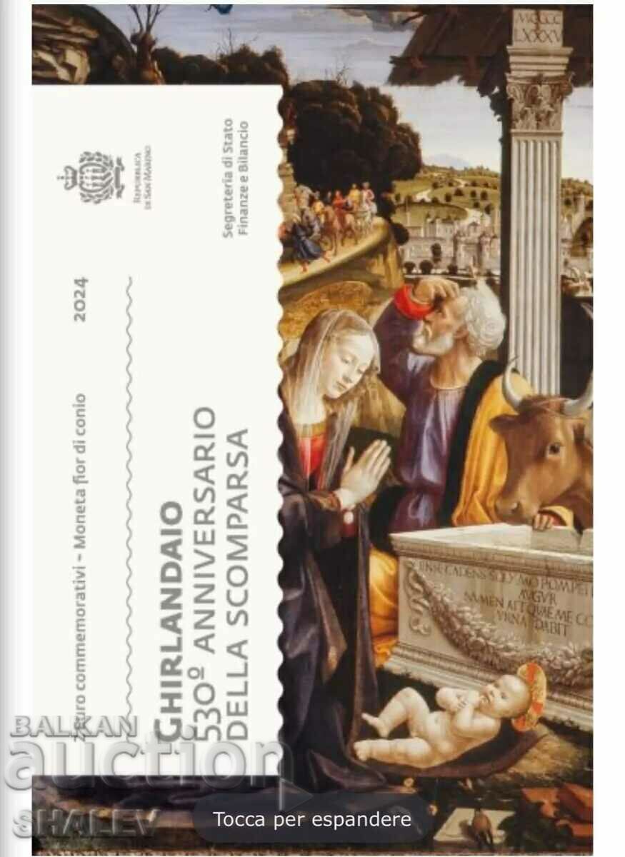 Доставка на 2 Euro 2024 San Marino "Ghirlandaio" Сан Марино /2/ (2 евро)