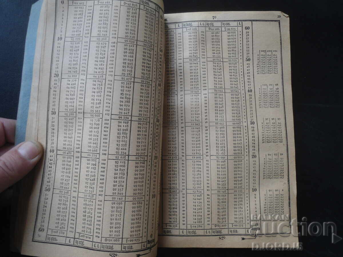 Licitație TABELE LOGARITMICE.... 1942 god