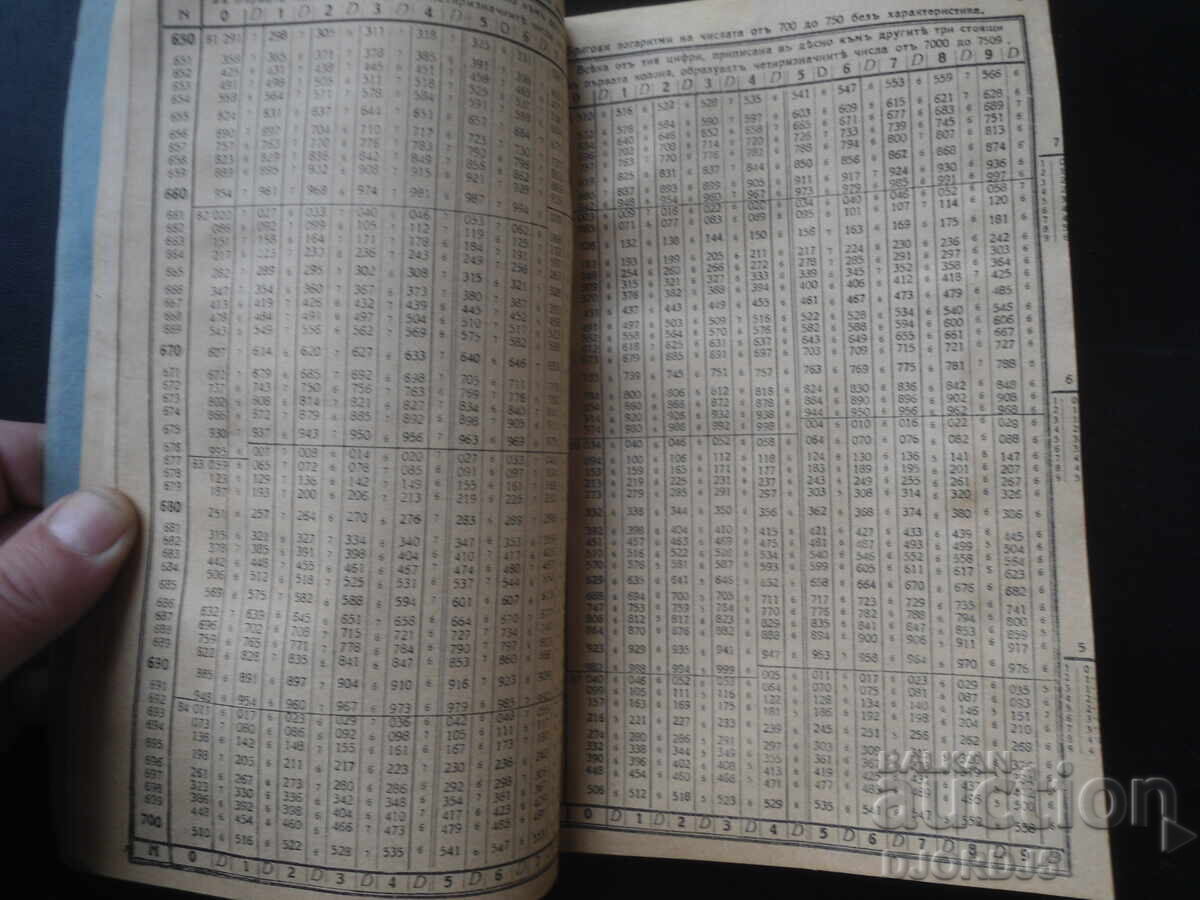 Livrarea TABELE LOGARITMICE.... 1942 god