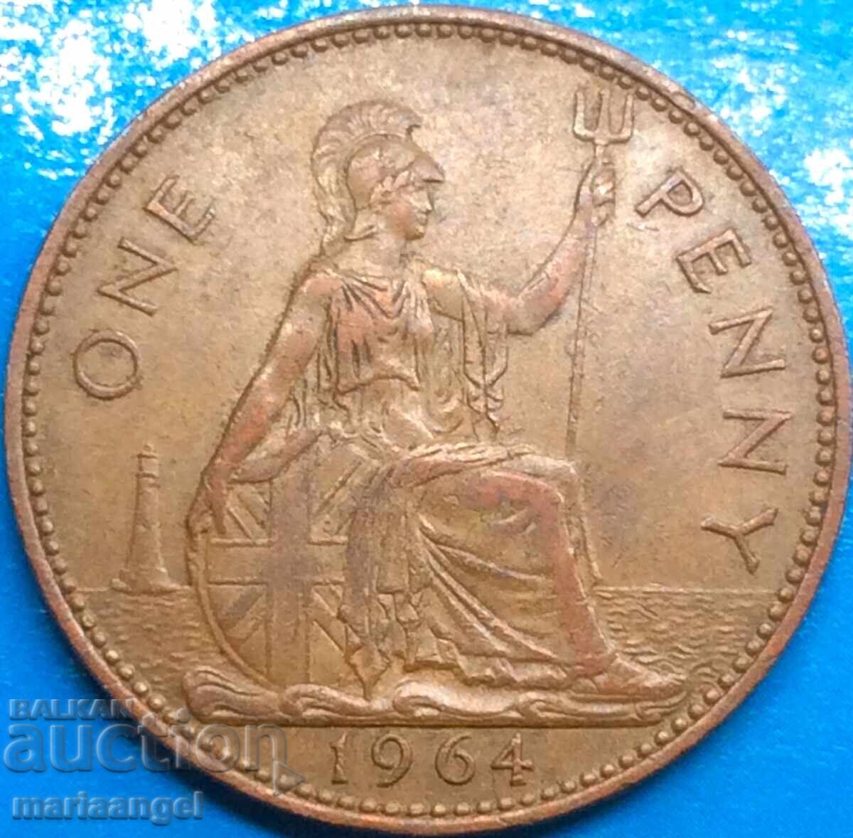 Δημοπρασία Μεγάλη Βρετανία 1 Penny 1964 30mm Χάλκινο 2
