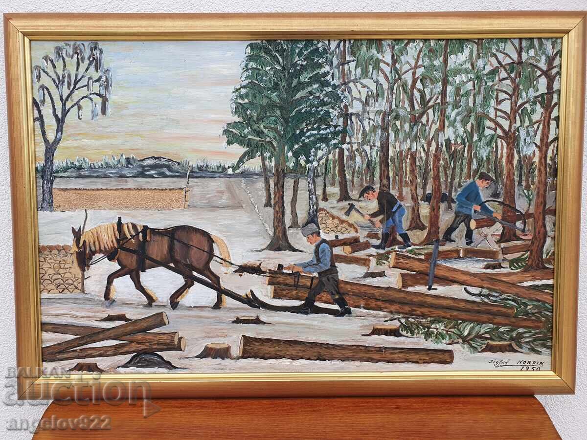 Delivery of Large Original Oil Painting on Fiberboard!!!