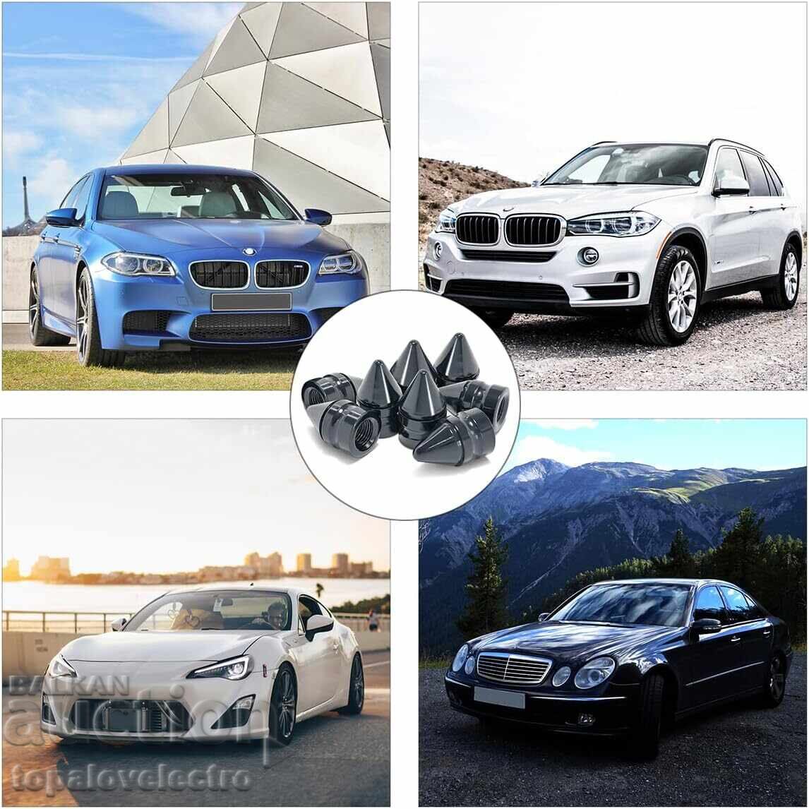 Доставка на НОВИ! Алуминиеви капачки за автомобилни вентили – комплект 8 Доставка на НОВИ! Алуминиеви капачки за автомобилни вентили – комплект 8