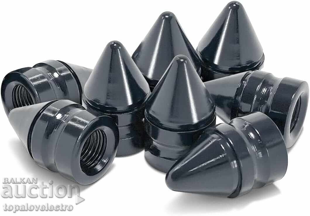 НОВИ! Алуминиеви капачки за автомобилни вентили – комплект 8 НОВИ! Алуминиеви капачки за автомобилни вентили – комплект 8