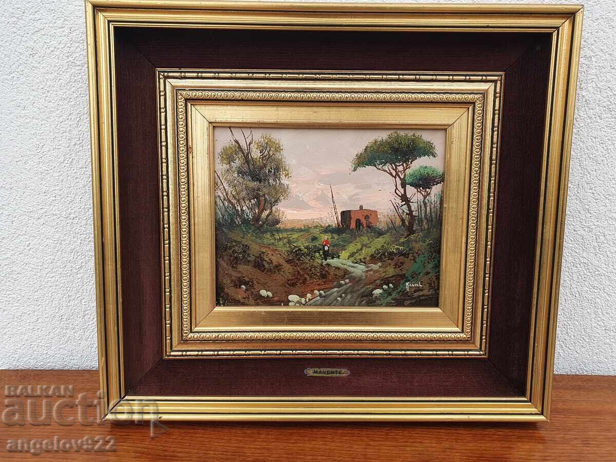 Original Oil Painting on Fiberboard by MANENTE with price 35.00 BGN | € 17.90 Original Oil Painting on Fiberboard by MANENTE with price 35.00 BGN | € 17.90
