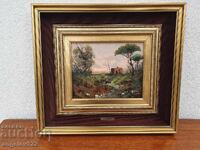 Original Oil Painting on Fiberboard by MANENTE