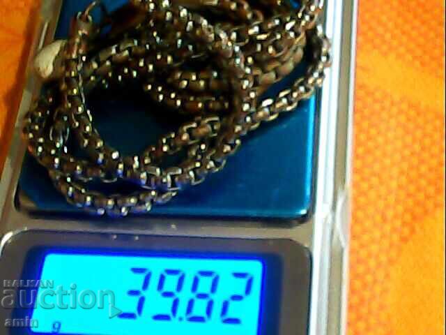 Old beautiful silver-plated necklace - 6