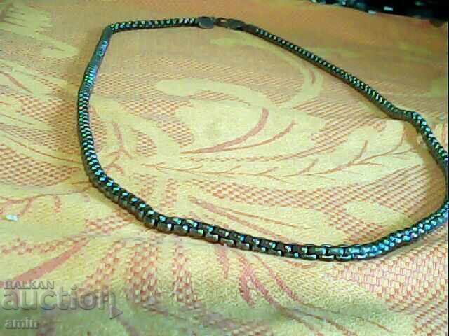 Old beautiful silver-plated necklace