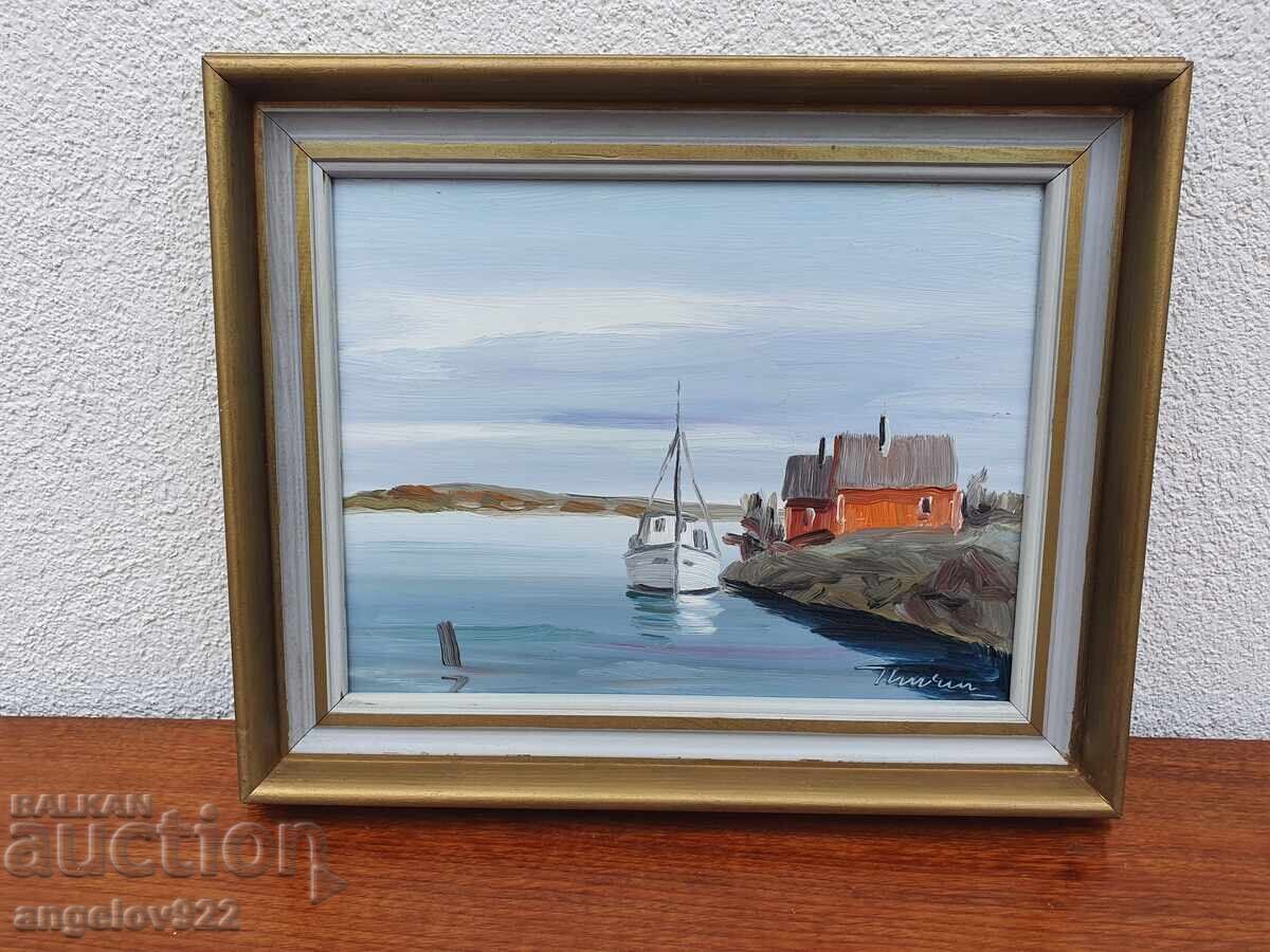 Авторска картина с маслени бои върху фазер!!! с цена 27.50 лв. | € 14.06