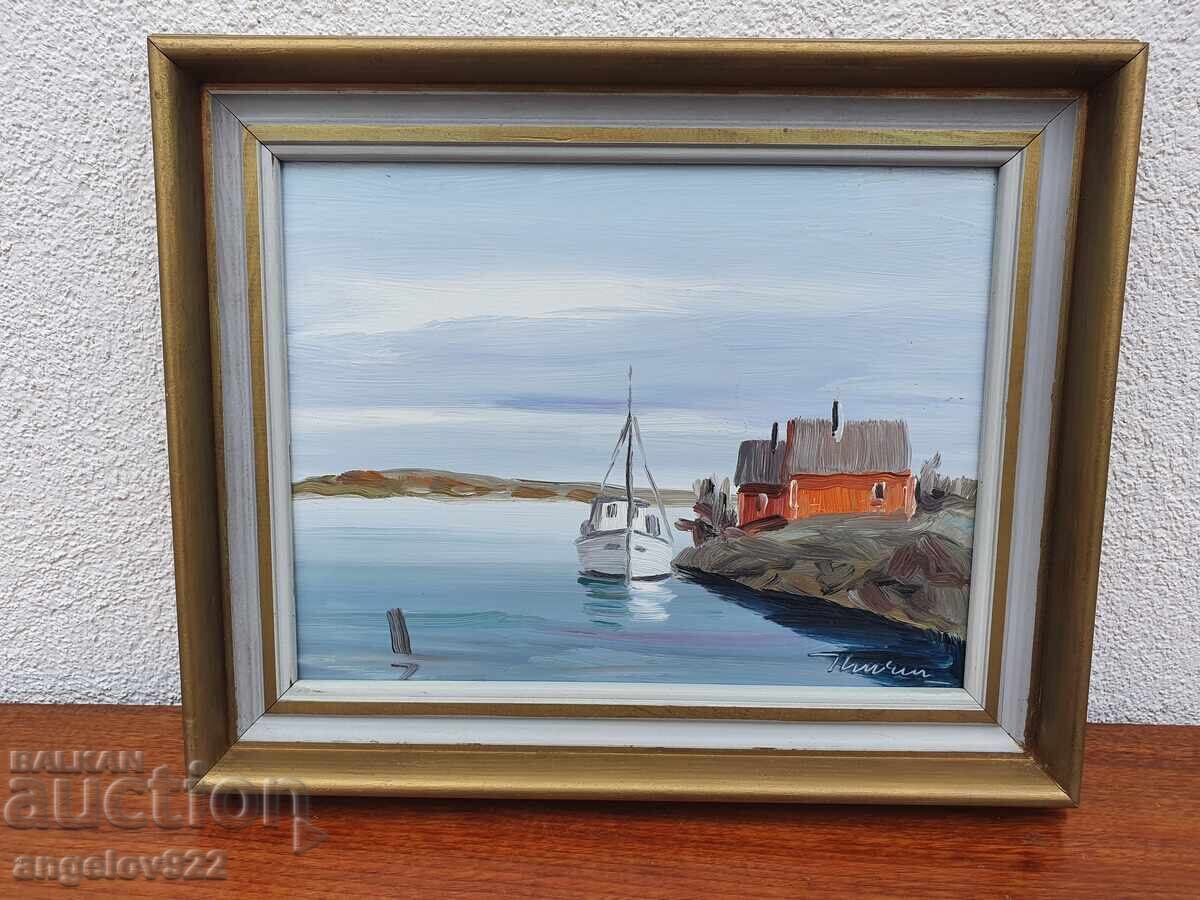 Доставка на Авторска картина с маслени бои върху фазер!!!