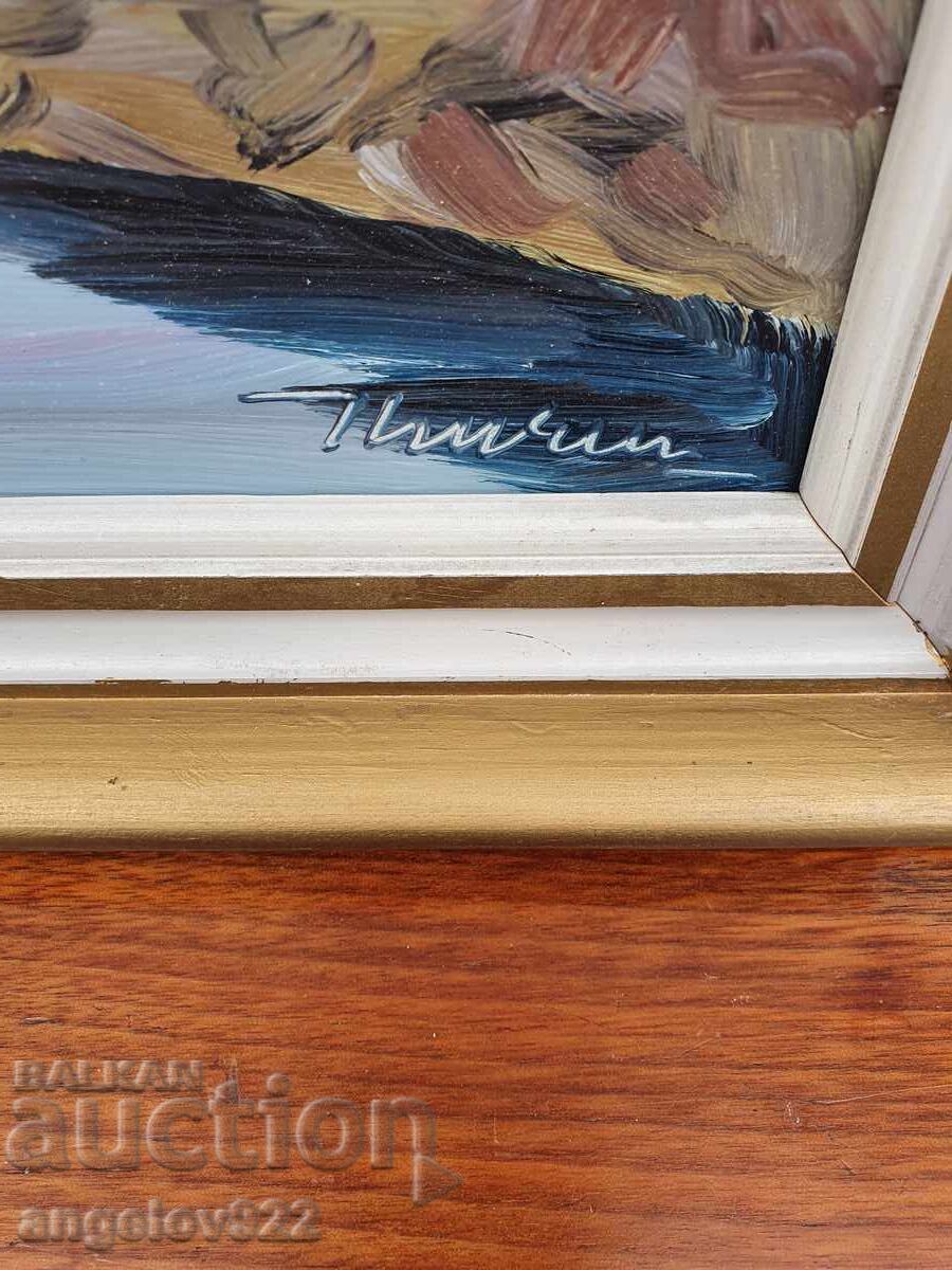 Авторска картина с маслени бои върху фазер!!! - 6