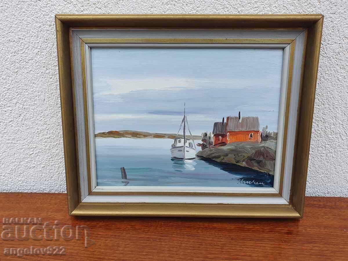 Авторска картина с маслени бои върху фазер!!!