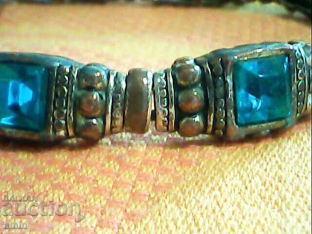 Brățări vechi, frumoase, argintate, cu cristale - 5 Brățări vechi, frumoase, argintate, cu cristale - 5