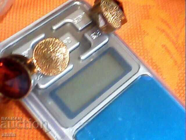 Παλιά όμορφη επιχρυσωμένη ασημένια βραχιόλι με κρύσταλλα - 7