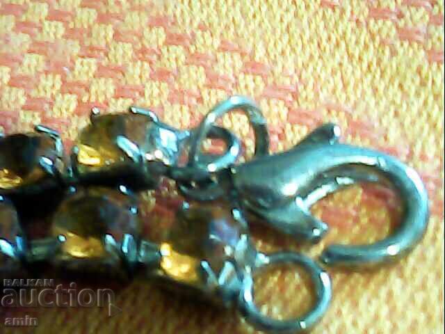 Auction  Old Beautiful Vintage Silver Plated Degas Necklace with Crystals