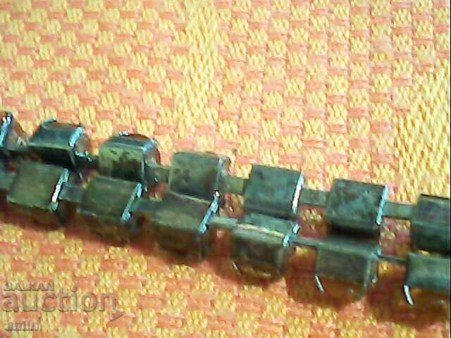 Old Beautiful Vintage Silver Plated Degas Necklace with Crystals - 5