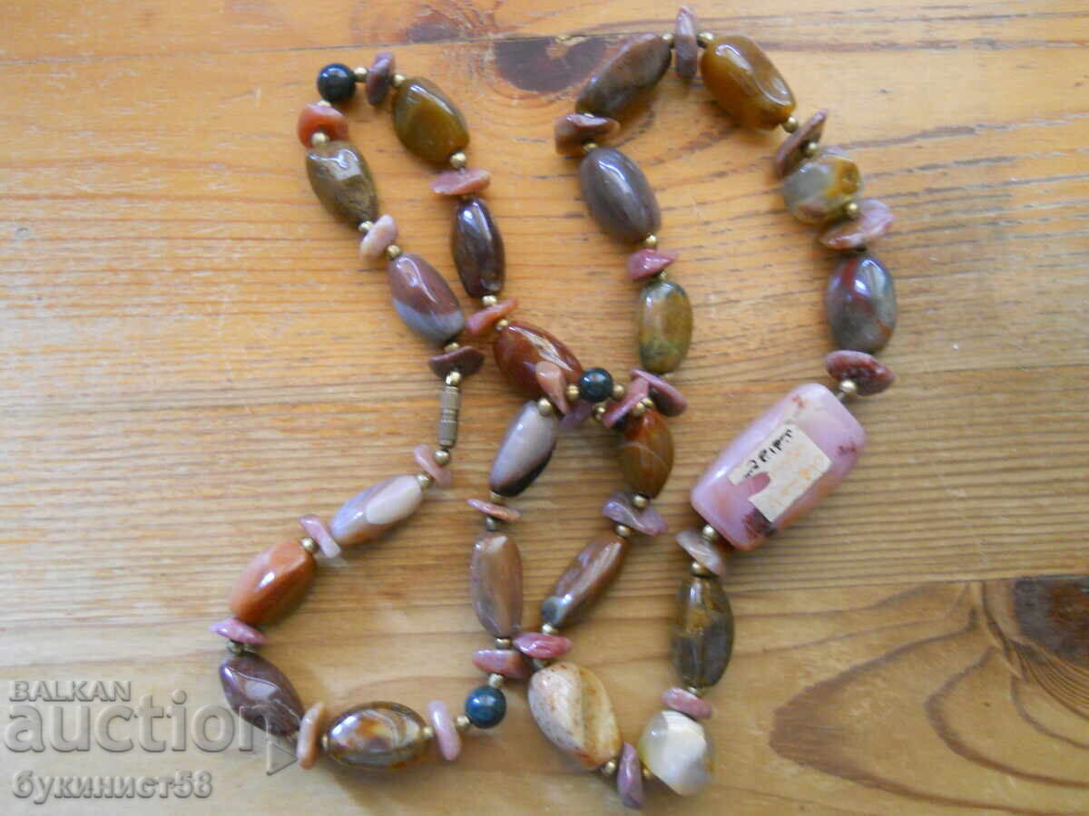 Necklace of semi-precious stones (jasper and agate) - Morocco with price 45.00 BGN | € 23.01