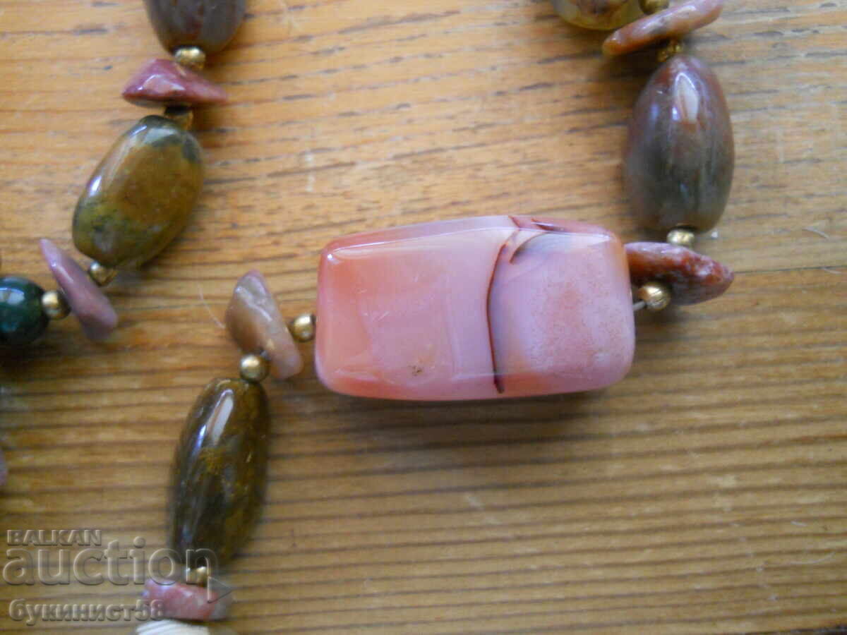 Necklace of semi-precious stones (jasper and agate) - Morocco - 5