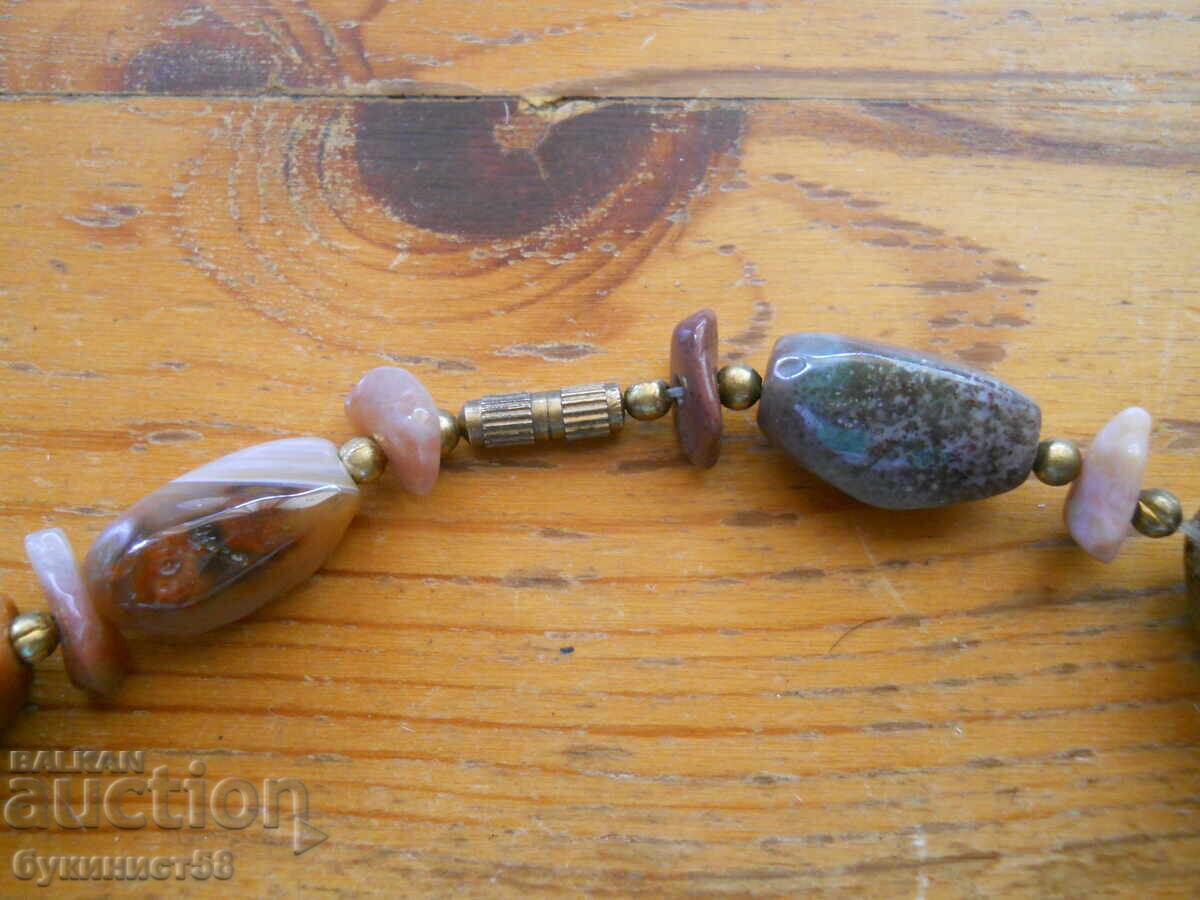 Necklace of semi-precious stones (jasper and agate) - Morocco - 6