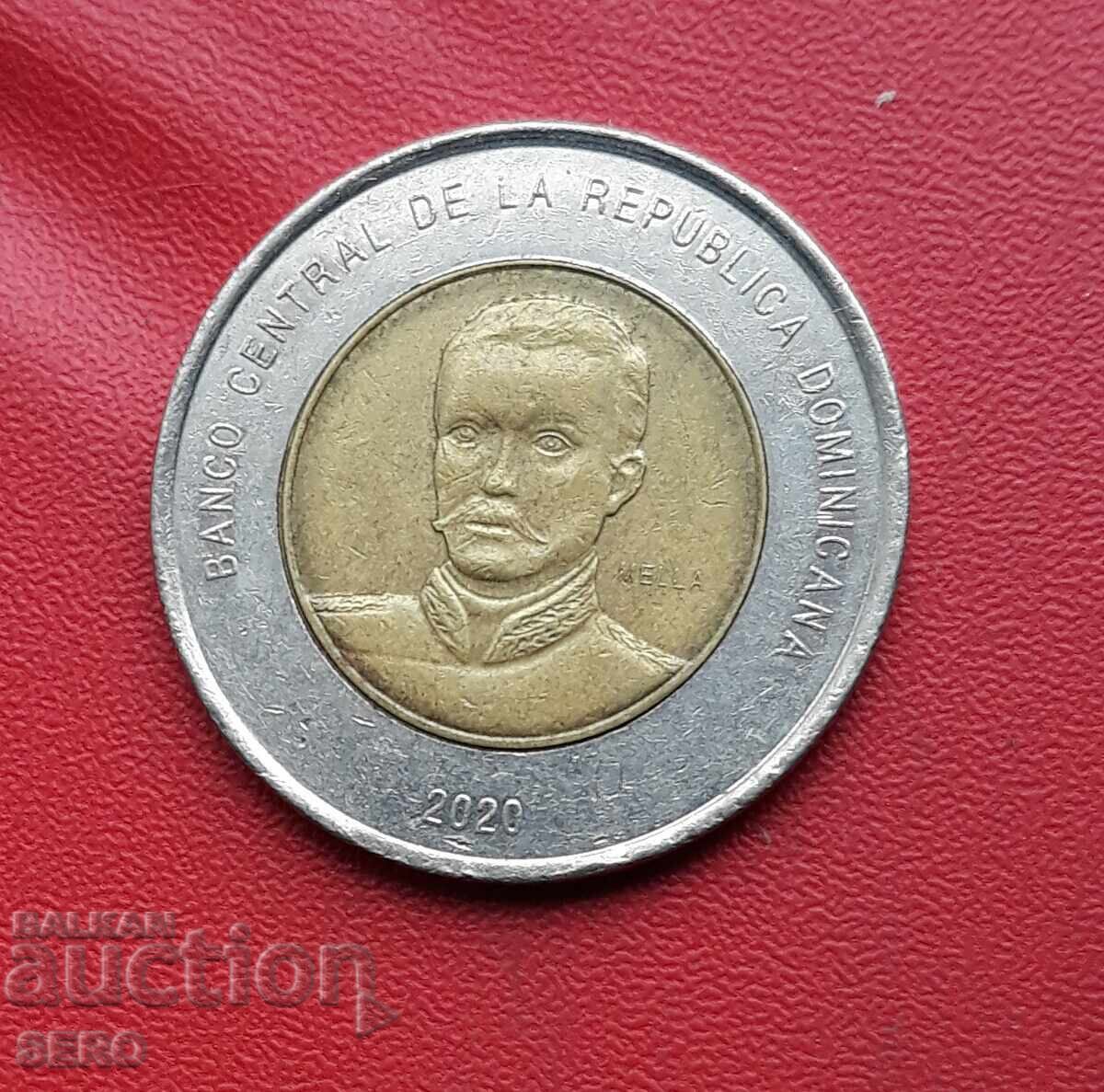 Доминикана-10 песос 2020 с цена 1.21 лв. | € 0.62