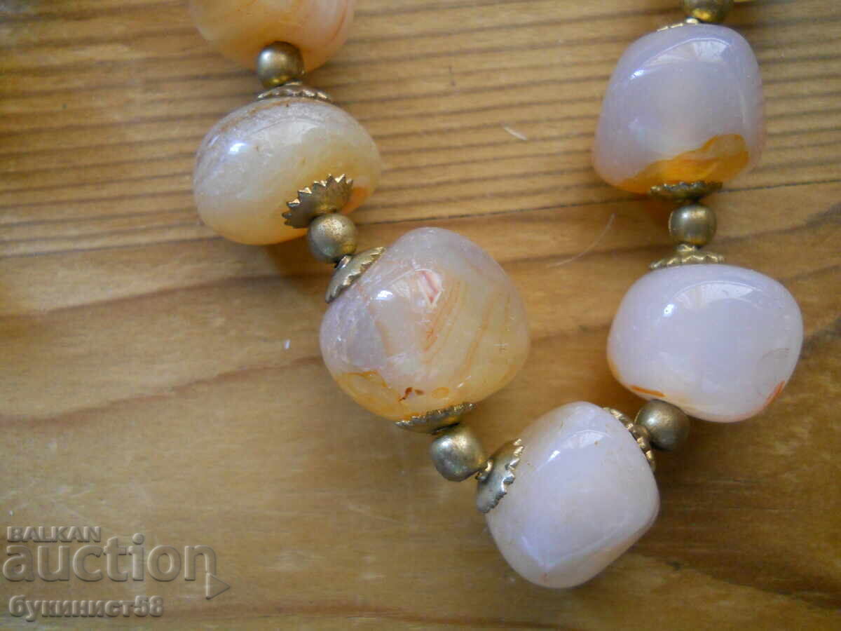 Necklace of semi-precious stones (chalcedony) - Morocco with price 20.00 BGN | € 10.23
