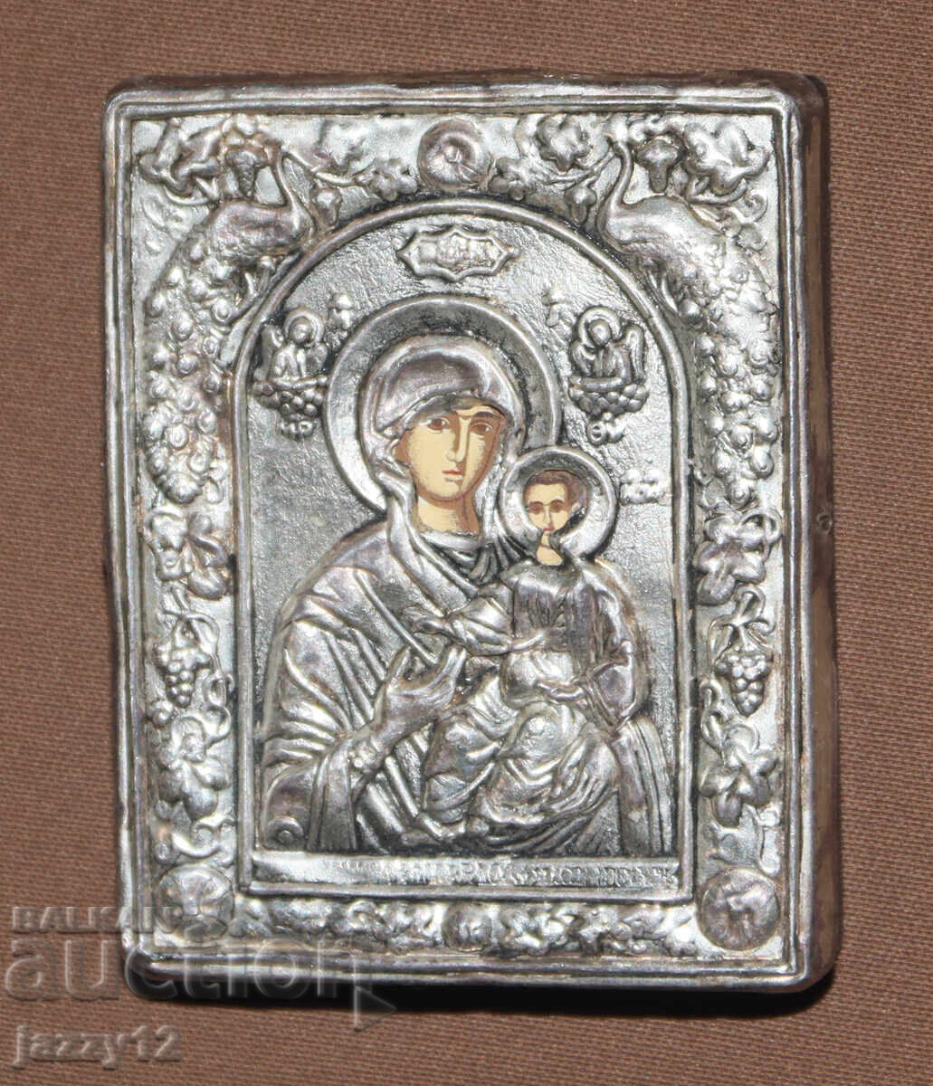 Εικόνα μικρογραφία Παναγία με το Θείο Βρέφος ασήμι 950 με τιμή 100.00 BGN | € 51.13