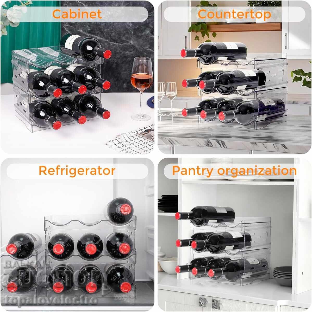 NEW! 3-Tier Bottle Organizer for 9 Bottles - 6