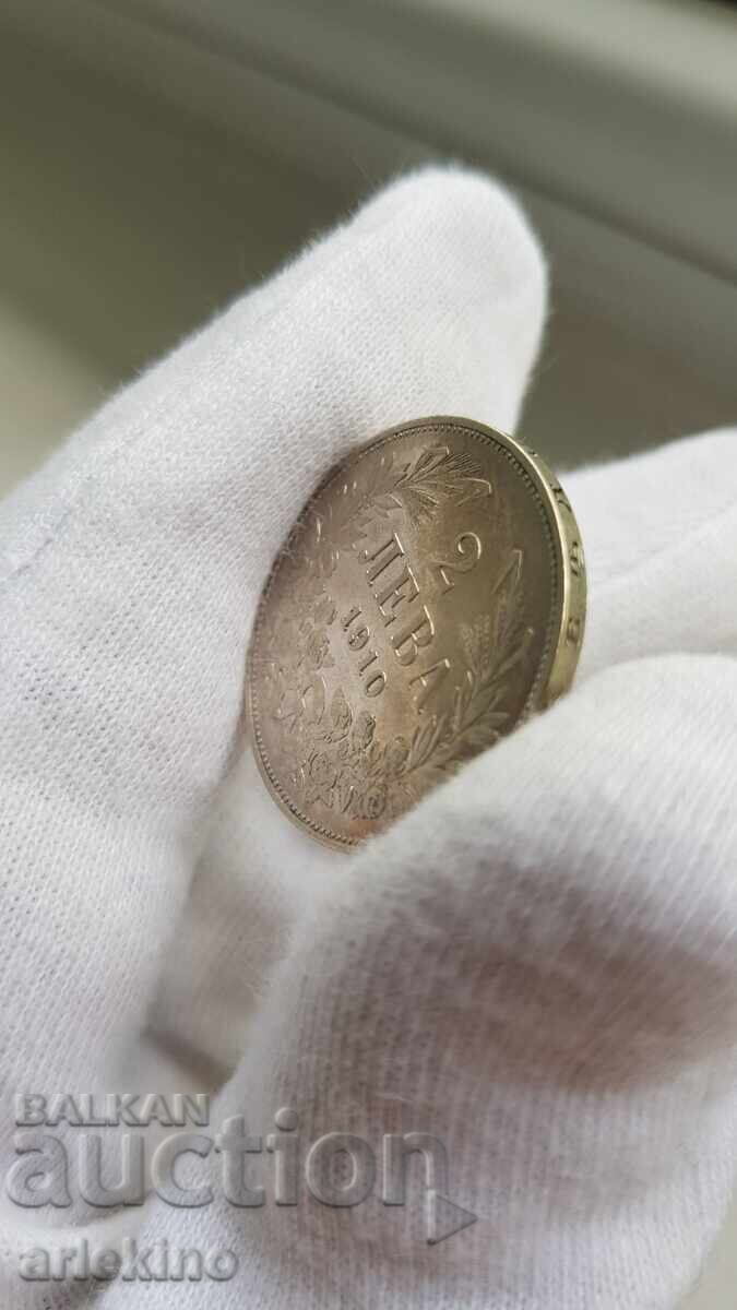 Bulgarian Royal Silver Coin 2 Leva 1910 with price 130.00 BGN | € 66.47 Bulgarian Royal Silver Coin 2 Leva 1910 with price 130.00 BGN | € 66.47