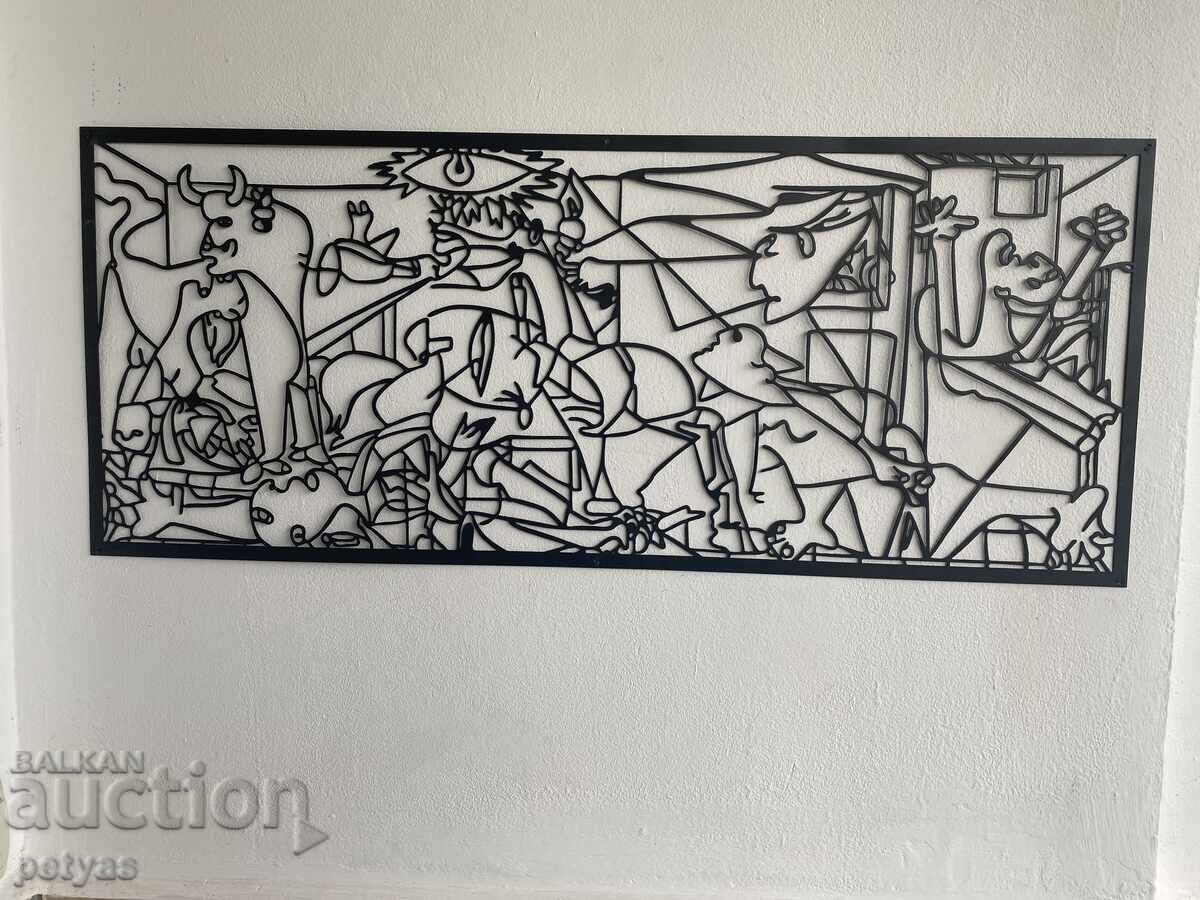 Picasso's "Guernica" - metal wall panel 81x33 cm - 5