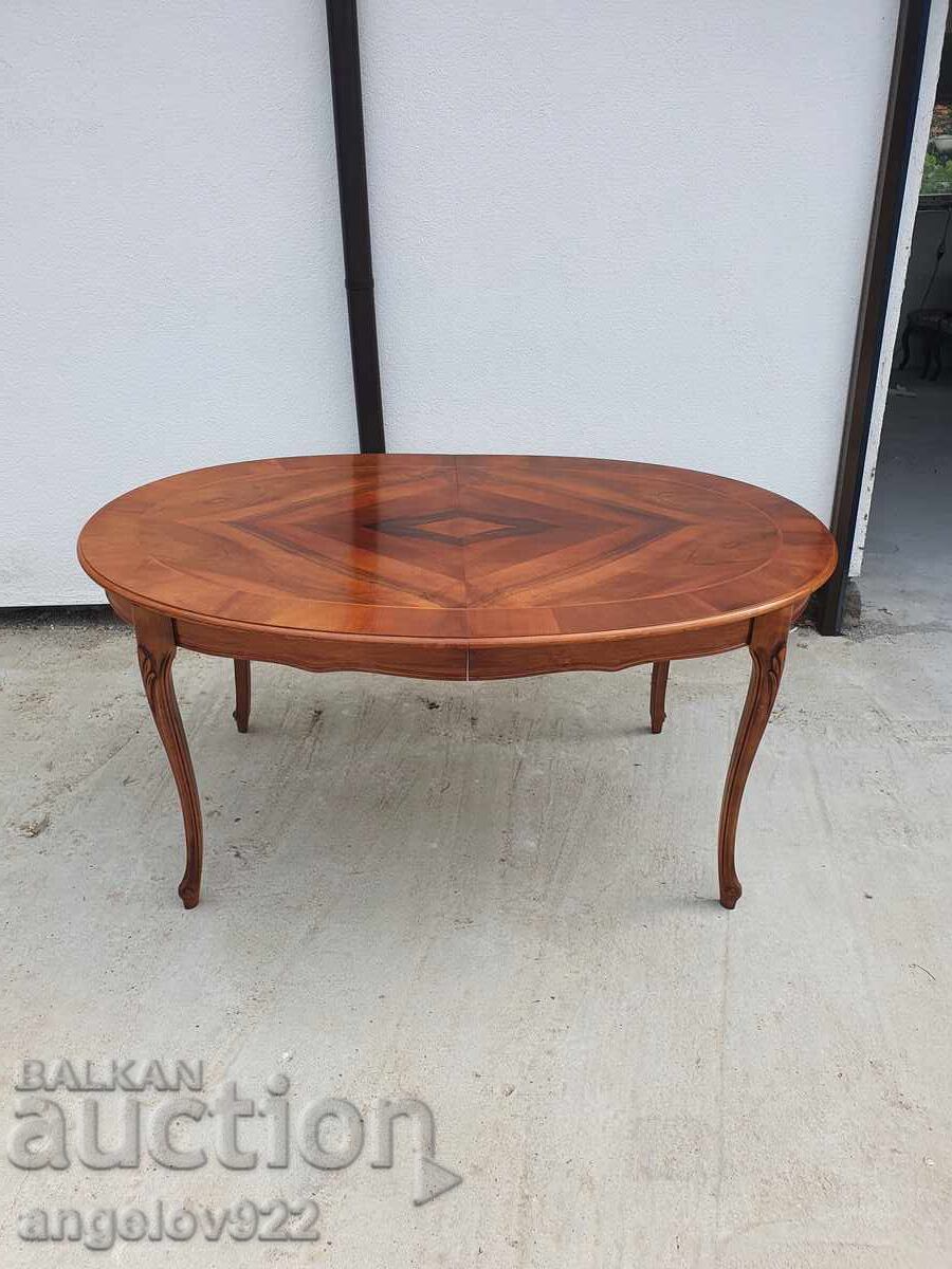 Large vintage extendable dining table, solid wood!!! with price 141.00 BGN | € 72.09 Large vintage extendable dining table, solid wood!!! with price 141.00 BGN | € 72.09