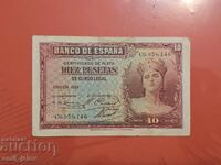 Spain 10 Pesetas 1935