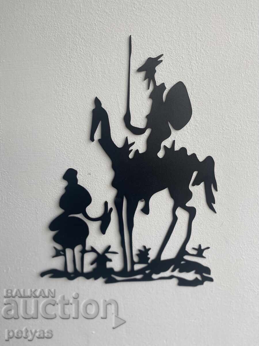 Don Quixote and Sancho Panza by Picasso - metal wall panel with price 40.50 BGN | € 20.71