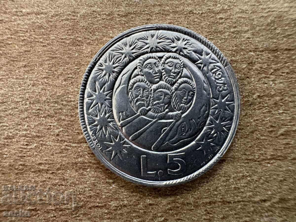 San Marino - 5 lire (1973)