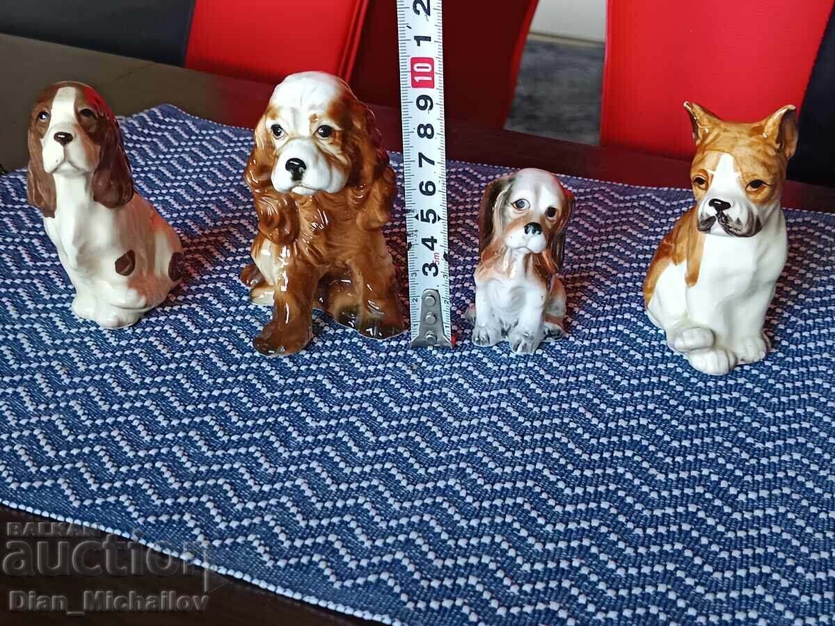 Lot of Porcelain Dog Figures with price € 15.00 | 29.34 BGN Lot of Porcelain Dog Figures with price € 15.00 | 29.34 BGN