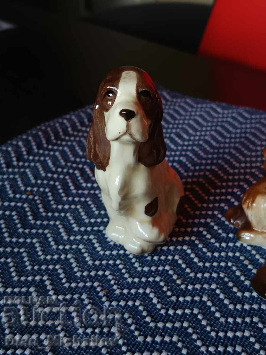 Lot of Porcelain Dog Figures - 6 Lot of Porcelain Dog Figures - 6