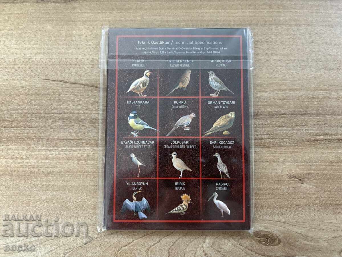 Turkey - Set of Anatolian Birds 24 x 1 Kurus (2020/2021) with price 65.00 BGN | € 33.23