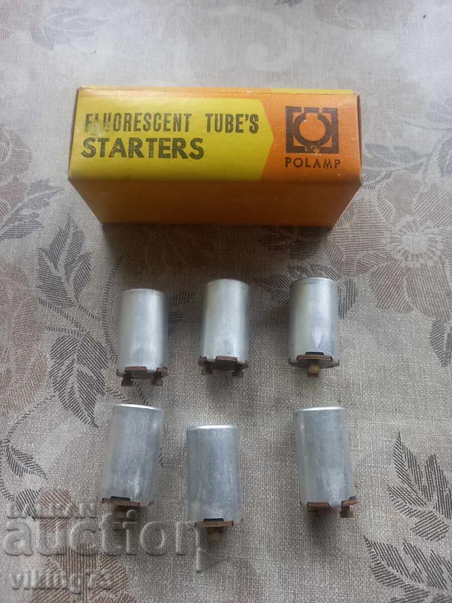 Starters for fluorescent lamps, 6 pieces