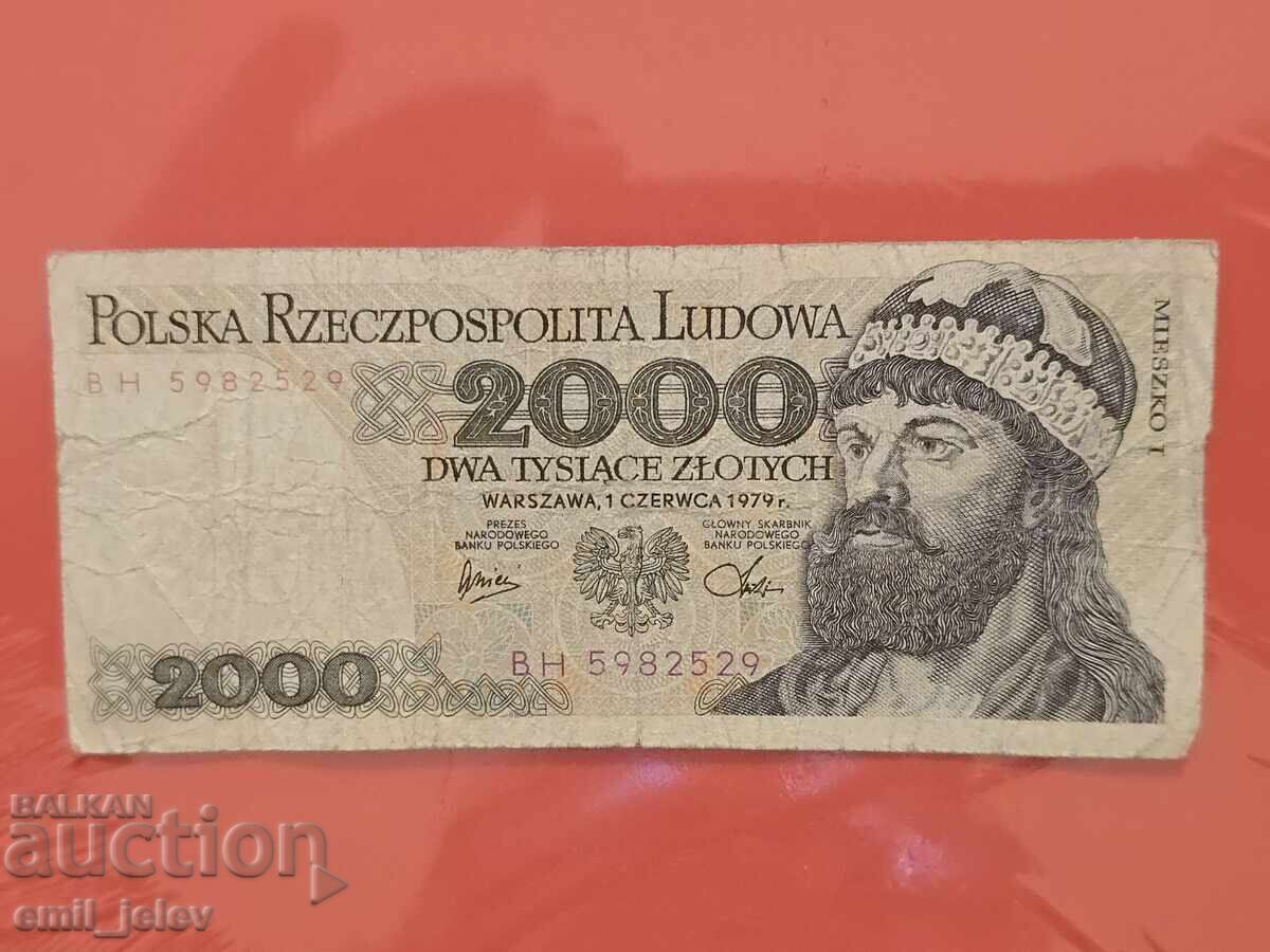 Polonia 2000 zloți 1979 an