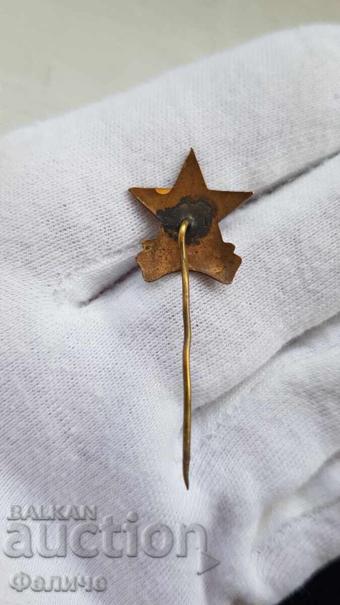 Ранен рядък знак, значка  Петолъчка 1947-1950 БКП с цена 35.00 лв. | € 17.90