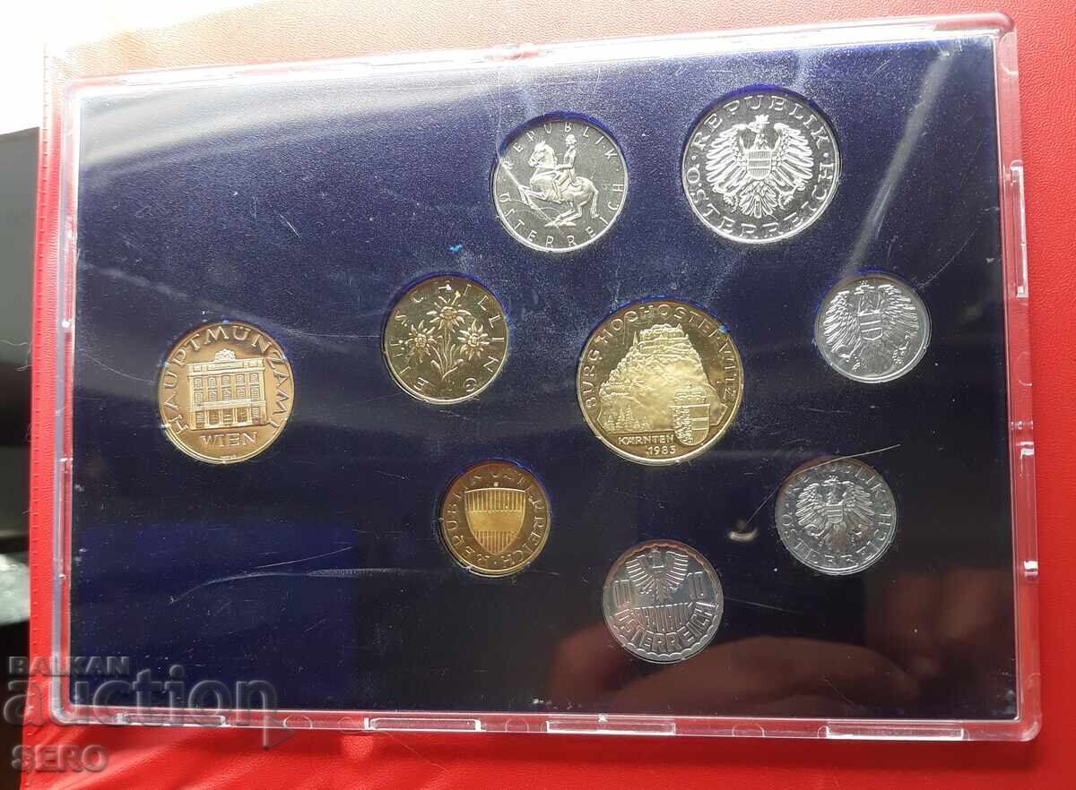Austria - SET 1983 din 8 monede și 1 medalie cu preț 29.00 BGN | € 14.83 Austria - SET 1983 din 8 monede și 1 medalie cu preț 29.00 BGN | € 14.83