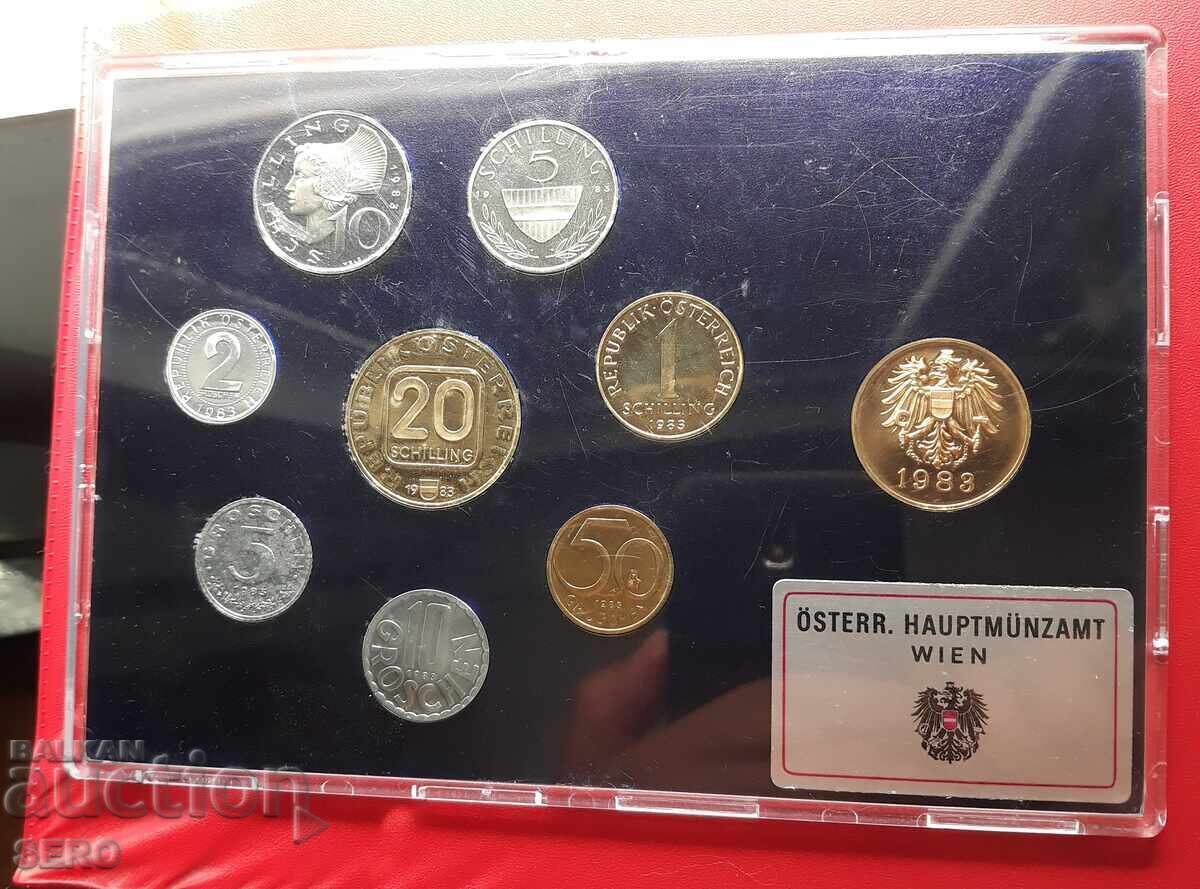 Austria - SET 1983 din 8 monede și 1 medalie Austria - SET 1983 din 8 monede și 1 medalie