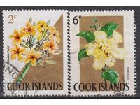 Cancelled Flora Flowers 1967 stamps from Cook Islands