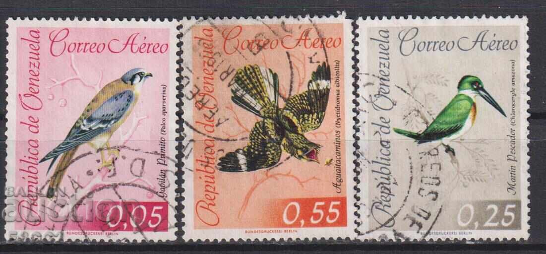 Timbre ștampilate Fauna Păsări 1962 din Venezuela Timbre ștampilate Fauna Păsări 1962 din Venezuela