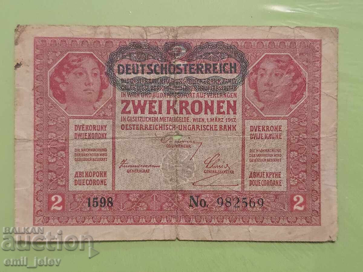 AUSTRIA-HUNGARY - 2 KRONEN 1917 AUSTRIA-HUNGARY - 2 KRONEN 1917