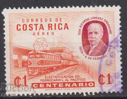 Timbrul poștal timbrat Vlac 1959 din Costa Rica Timbrul poștal timbrat Vlac 1959 din Costa Rica