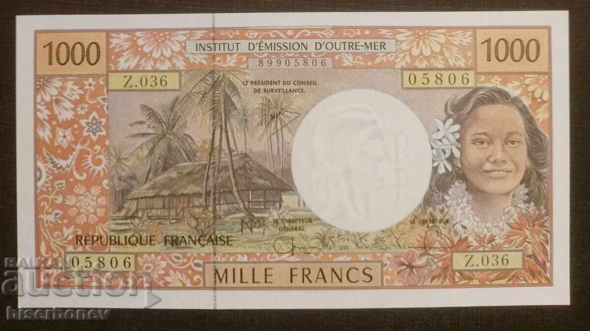 1000 франка Френска Полинезия, Френски Пасифик 1996, UNC