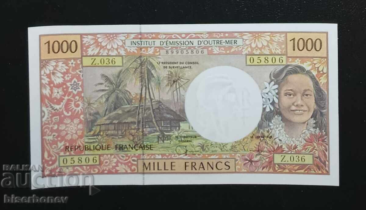 1000 Francs French Polynesia, French Pacific 1996, UNC