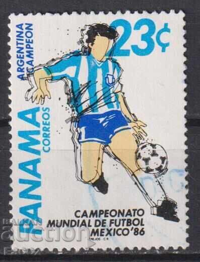 Σφραγισμένη γραμματόσημο Σπορ ΣΠ για Ποδόσφαιρο Μεξικό 1986 από Παναμά
