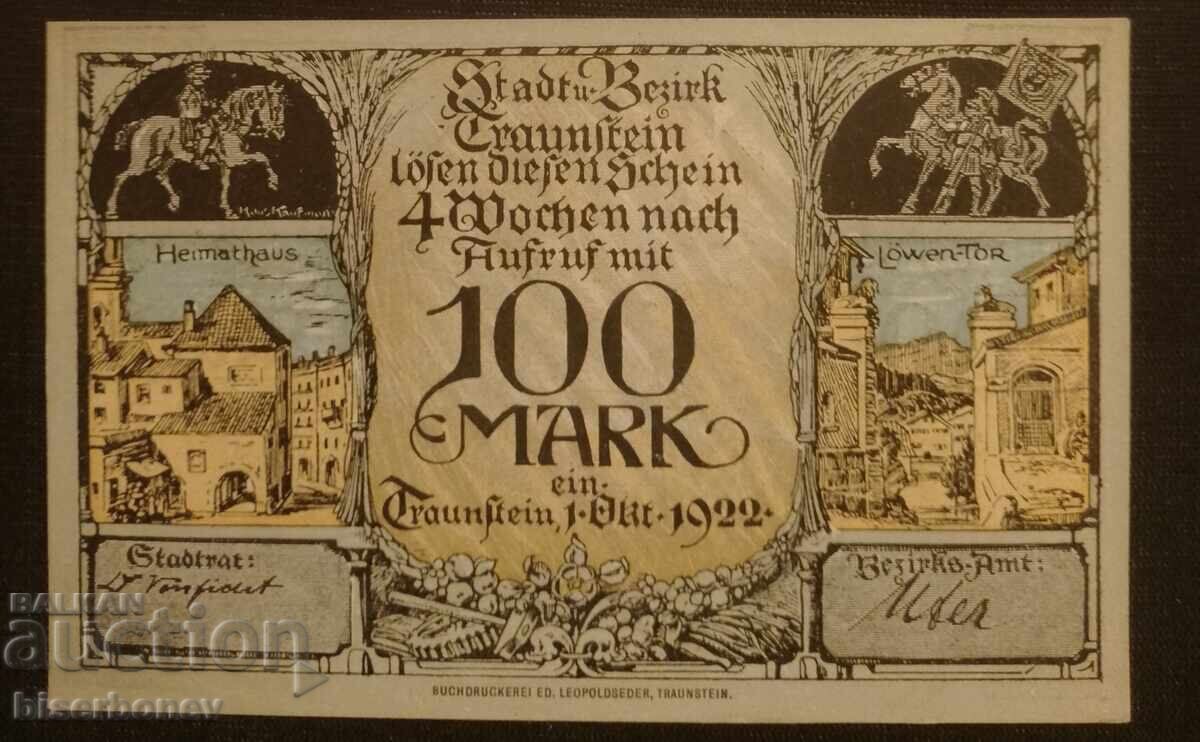 100, 500 și 1000 mărci Germania/Bavaria/Traunstein 1922, aUNC cu preț 225.00 BGN | € 115.04