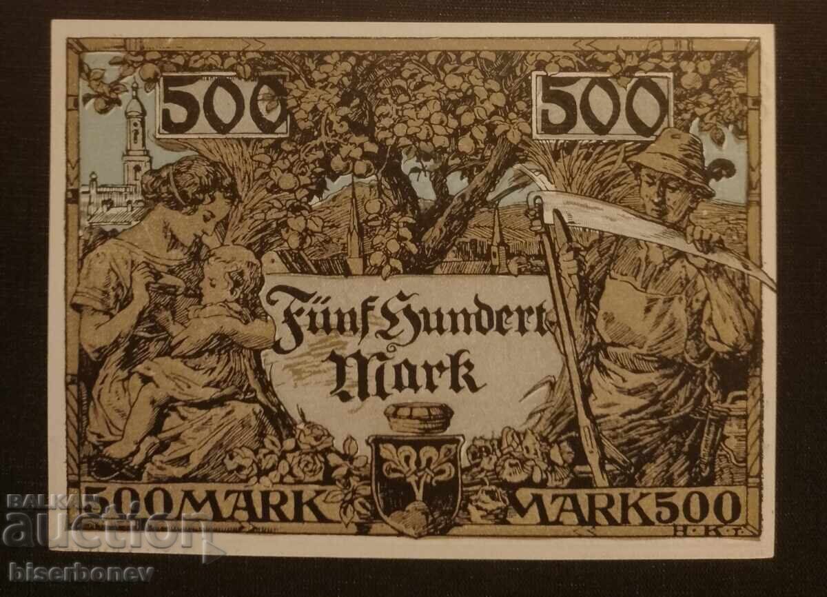 100, 500, and 1000 Mark Germany/Bavaria/Traunstein 1922, aUNC - 5 100, 500, and 1000 Mark Germany/Bavaria/Traunstein 1922, aUNC - 5