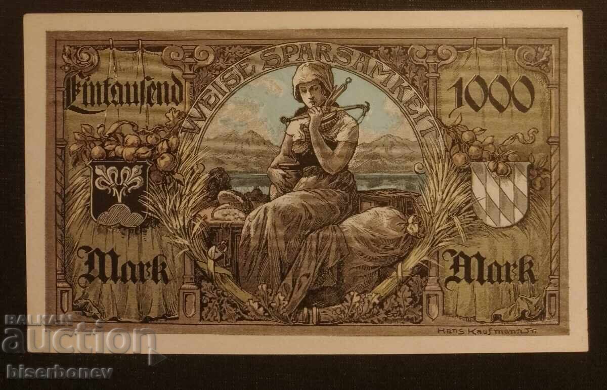 100, 500 și 1000 mărci Germania/Bavaria/Traunstein 1922, aUNC - 7